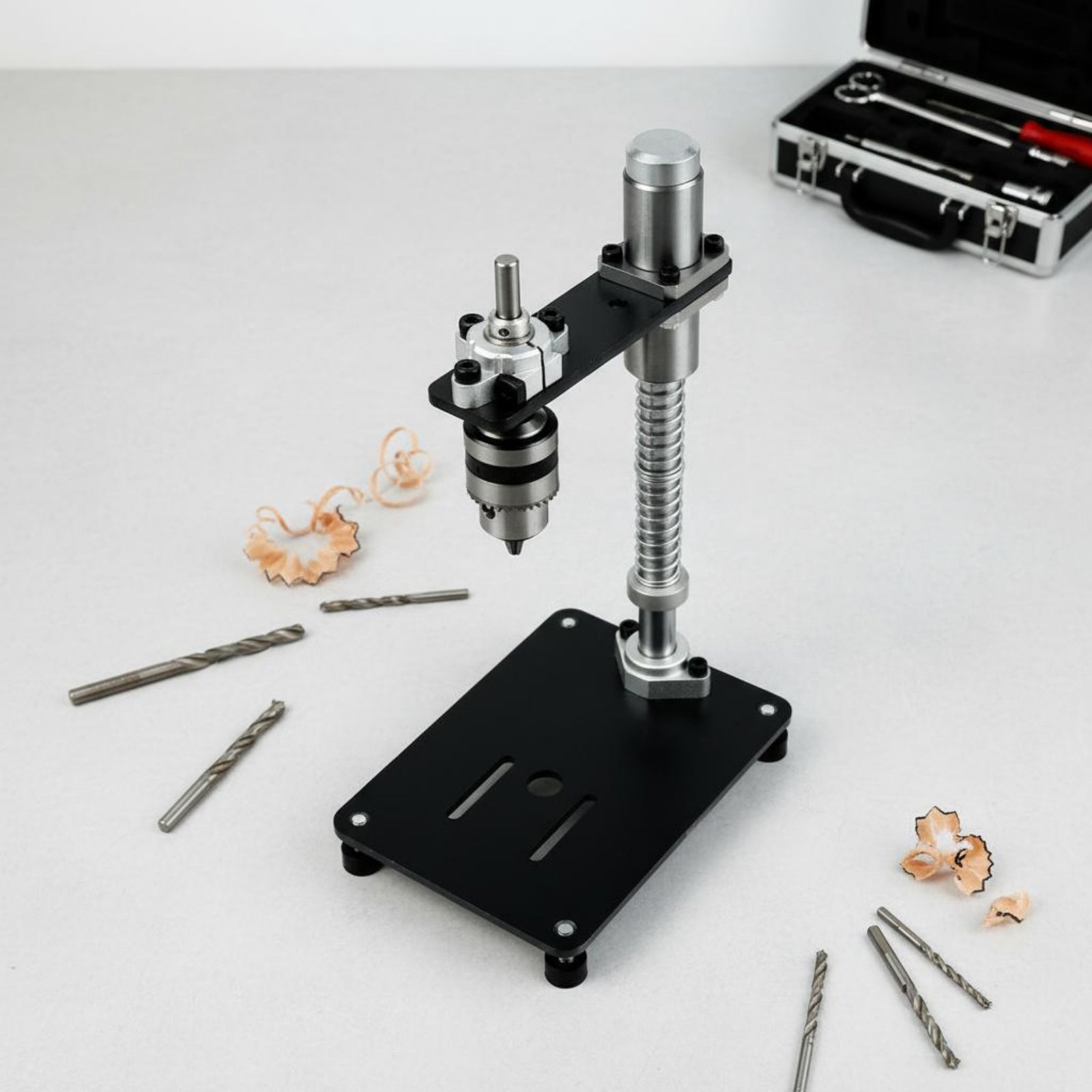 حامل مثقاب يدوي ثابت مع دليل ح - مراجعة Drill Press وسعره