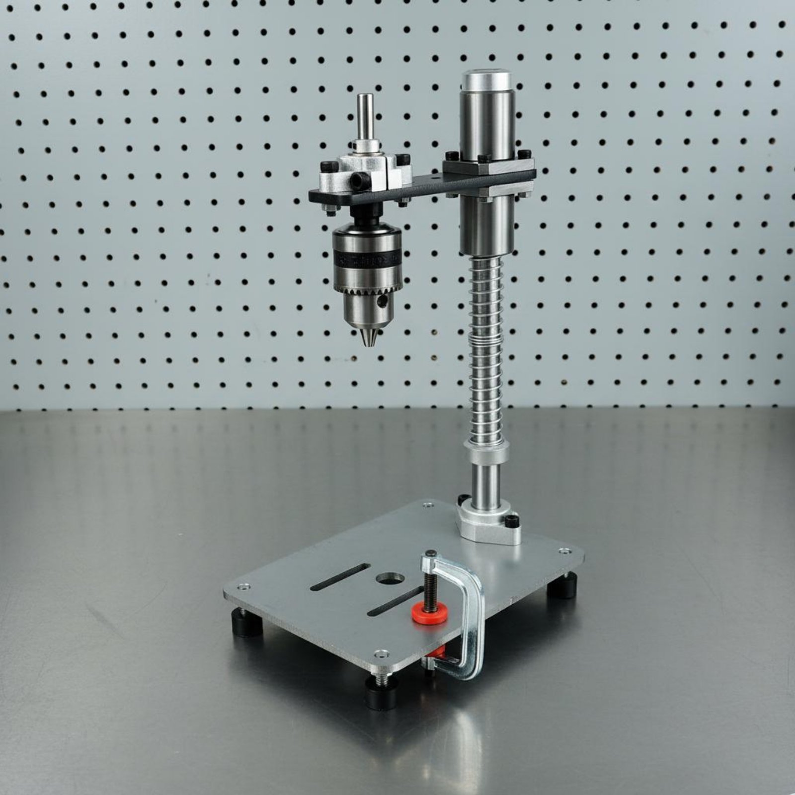 حامل مثقاب يدوي ثابت مع دليل ح - مراجعة Drill Press وسعره
